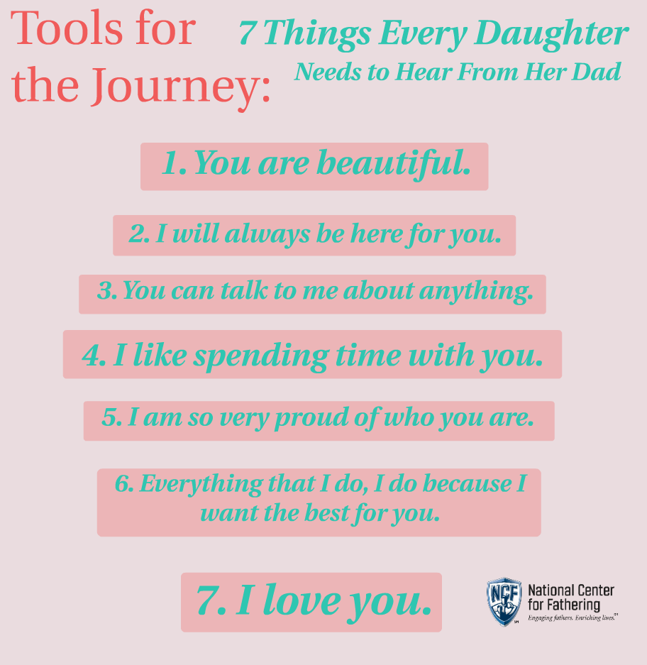 7 Things Every Daughter Needs To Hear From Her Dad National Center For Fathering